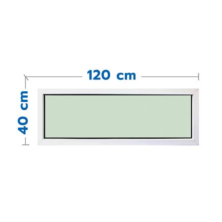 ช่องแสงหน้าต่าง อะลูมิเนียม MHOLARN 120x40 ซม. สีขาว_0