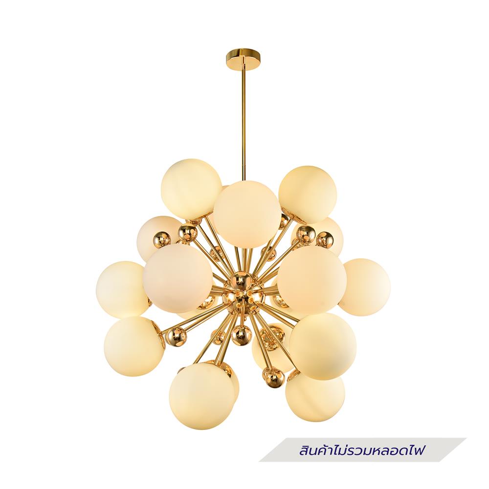 ไฟช่อ CARINI P240657-18+25CAR สีขาว/ทอง 18 หัว
