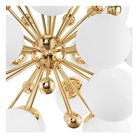 ไฟช่อ CARINI P240657-18+25CAR สีขาว/ทอง 18 หัว_1