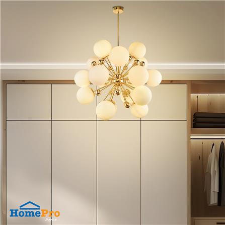 ไฟช่อ CARINI P240657-18+25CAR สีขาว/ทอง 18 หัว_3