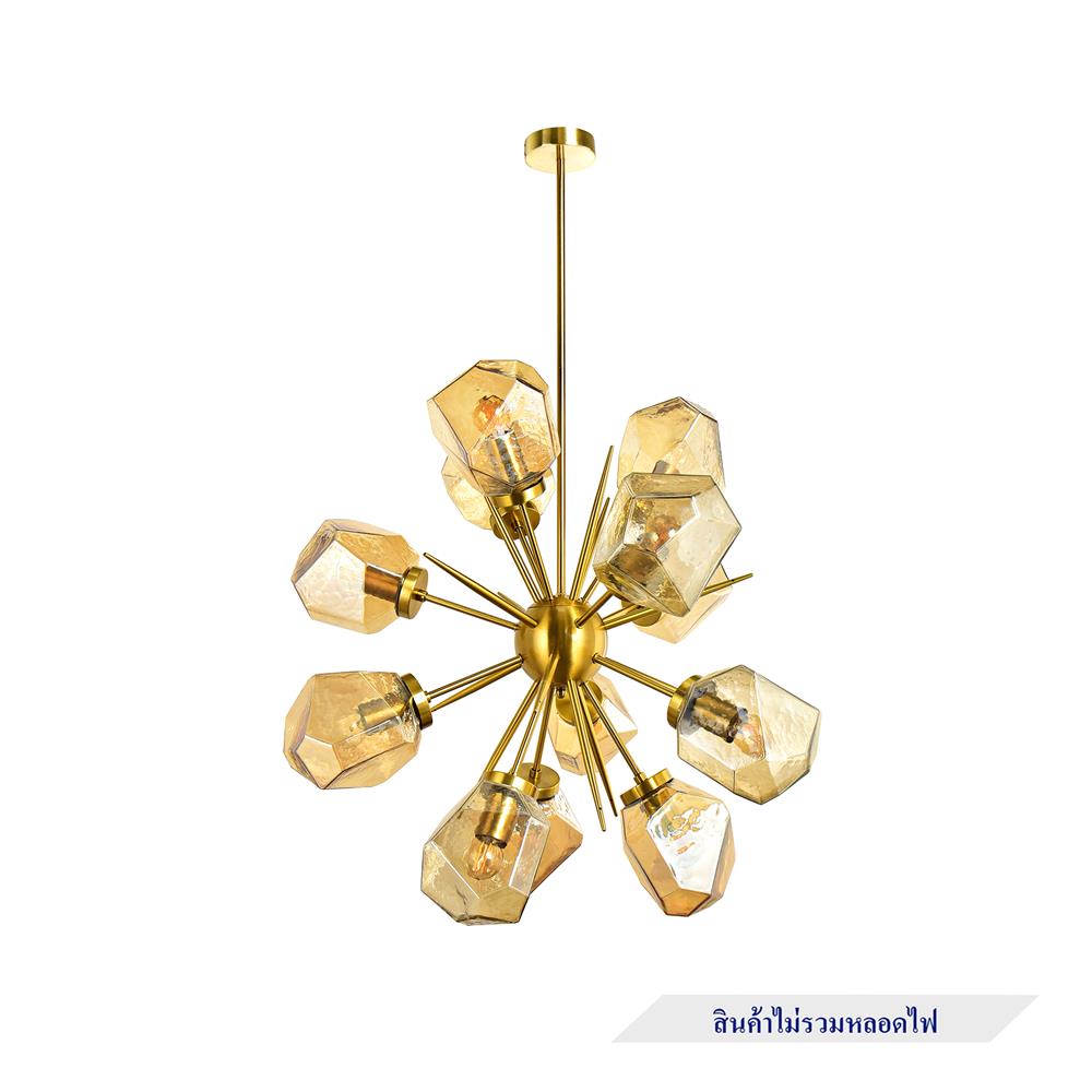ไฟช่อ CARINI P240956-12 สีทอง/ชา 12 หัว