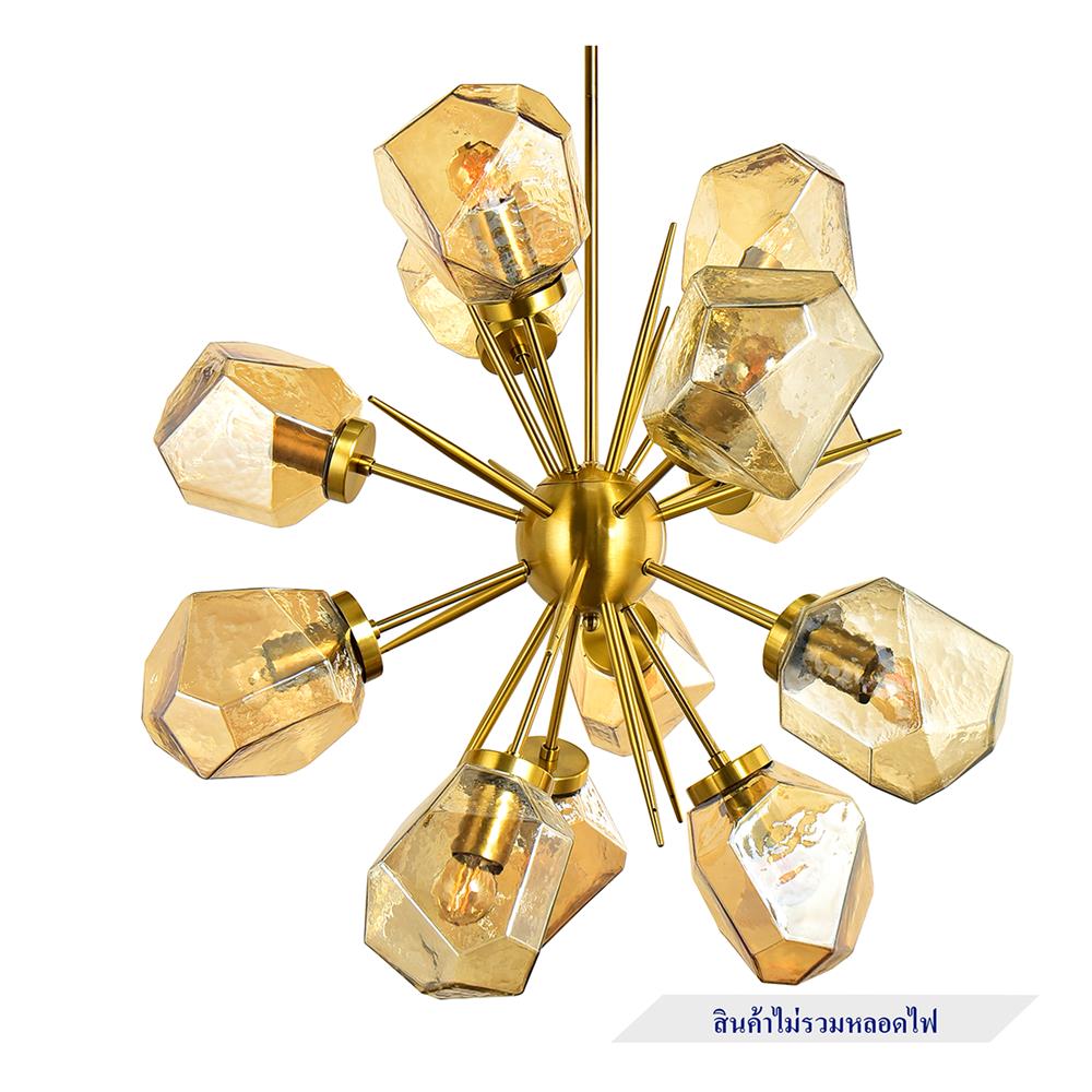 ไฟช่อ CARINI P240956-12 สีทอง/ชา 12 หัว
