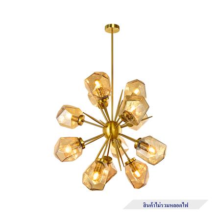 ไฟช่อ CARINI P240956-12 สีทอง/ชา 12 หัว_1