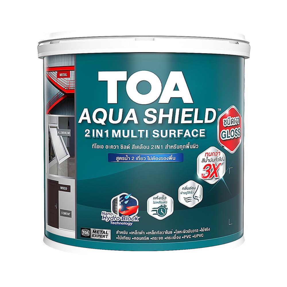 สีเคลือบเงา TOA AQUA SHIELD 2 IN 1 BASE D เงา 3.5 ลิตร