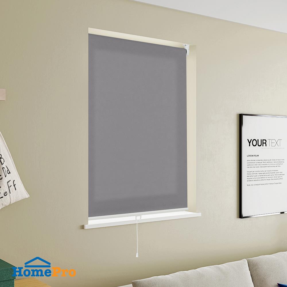 ผ้าม่านม้วน HOME LIVING STYLE CORDLESS DIO 100X160 ซม. สีเทาเข้ม