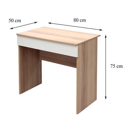 โต๊ะทำงาน FURDINI MANIE 80 ซม. สีไวท์โอ๊ค/ขาว_5
