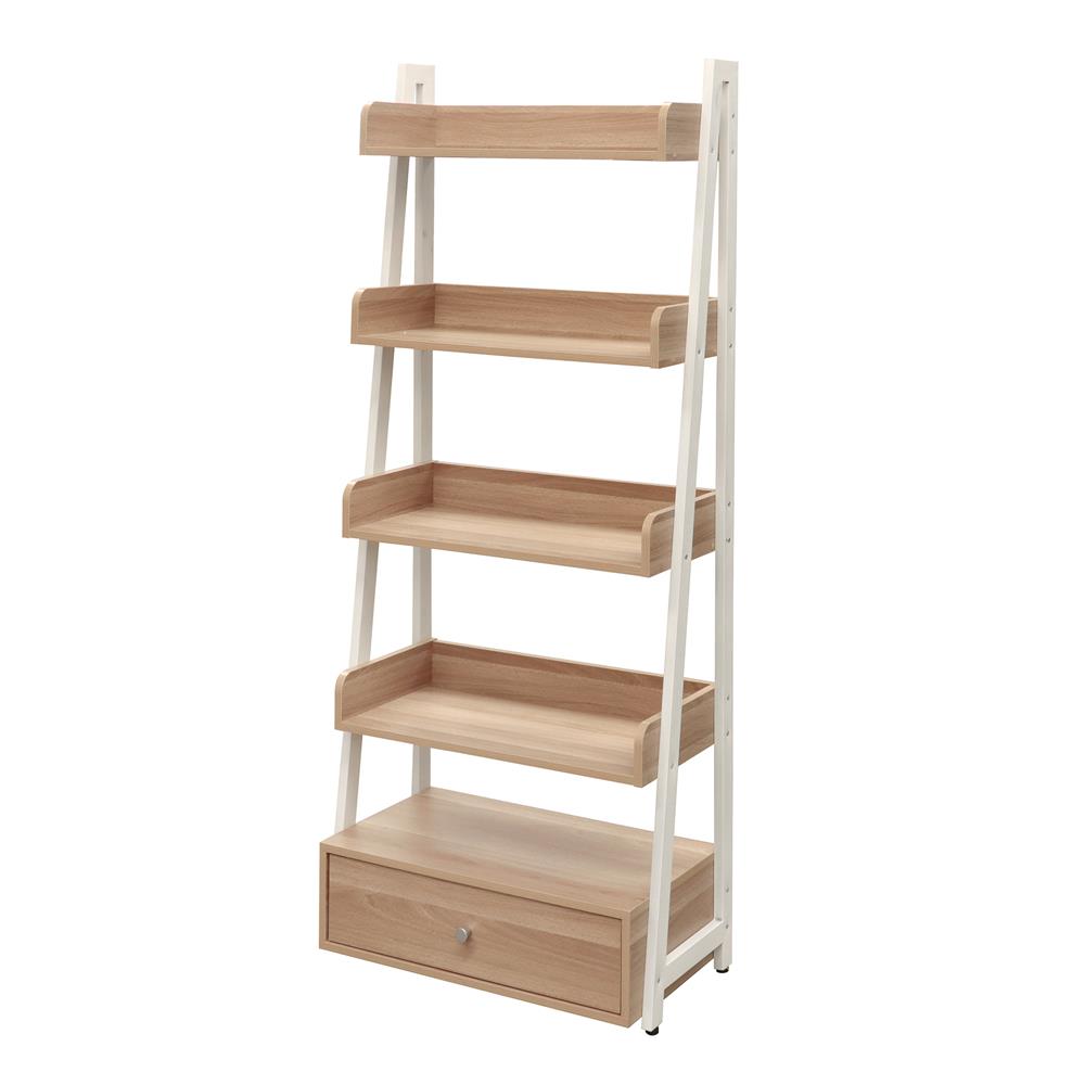 ชั้นวางของโล่ง 5 ชั้น 1 ลิ้นชัก FURDINI GEPPER 67 ซม. สีไวท์โอ๊ค