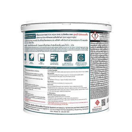 สีเคลือบเงา TOA AQUA SHIELD 2 IN 1 BASE C เงา 3.5 ลิตร_1