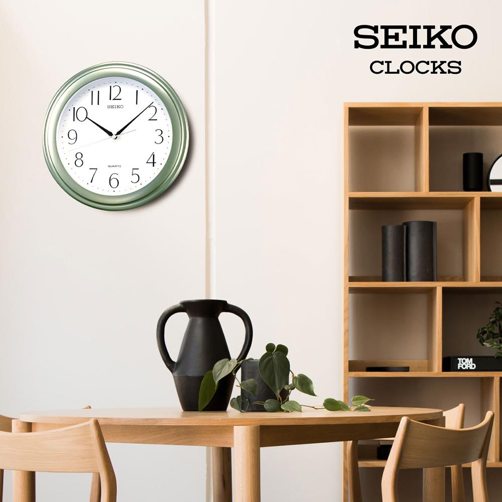นาฬิกาแขวน SEIKO CLOCKS QXA327M 11.4 นิ้ว สีเขียว