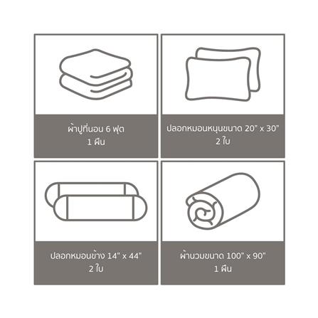 ชุดผ้าปูที่นอน 6 ฟุต 6 ชิ้น PERICO REGAL PRINT RE255_5