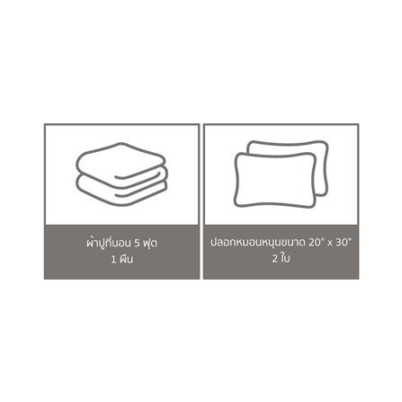 ชุดผ้าปูที่นอน 5 ฟุต 3 ชิ้น PERICO REGAL PRINT RE254_5