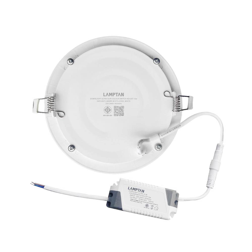 ดาวน์ไลท์ LED LAMPTAN ADJUST 6.6 นิ้ว 12 วัตต์ DAYLIGHT/COOL WHITE/WARM WHITE สีขาว