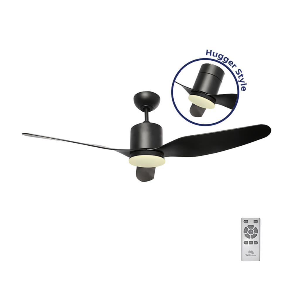 พัดลมโคมไฟ LED WINFAVOUR WFDC52/DC36(MBK) 46 นิ้ว 18 วัตต์ DAYLIGHT/COOL WHITE/WARM WHITE สีดำ