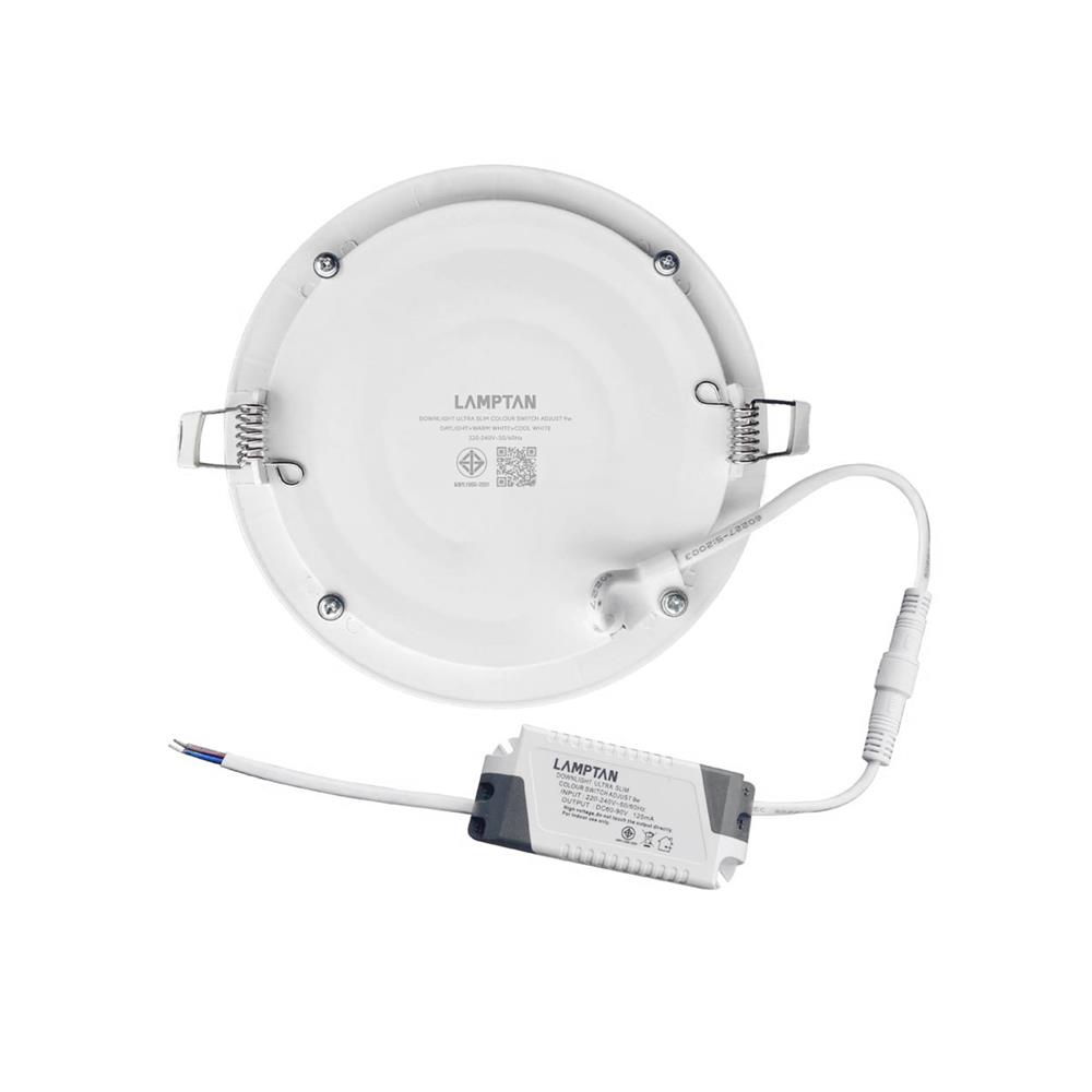 ดาวน์ไลท์ LED LAMPTAN ADJUST 5.6 นิ้ว 9 วัตต์ DAYLIGHT/COOL WHITE/WARM WHITE สีขาว