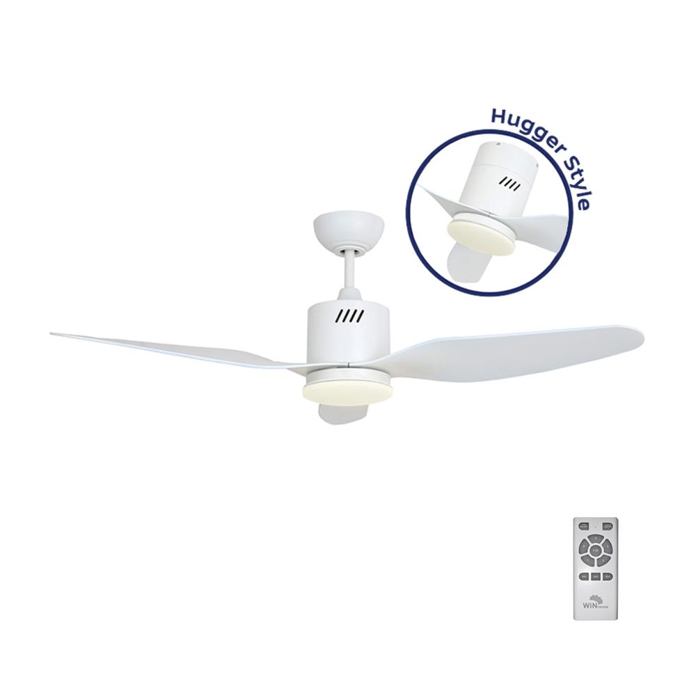 พัดลมโคมไฟ LED WINFAVOUR WFDC52/DC35(WH) 46 นิ้ว 18 วัตต์ DAYLIGHT/COOL WHITE/WARM WHITE สีขาว