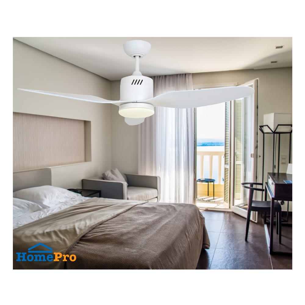 พัดลมโคมไฟ LED WINFAVOUR WFDC52/DC35(WH) 46 นิ้ว 18 วัตต์ DAYLIGHT/COOL WHITE/WARM WHITE สีขาว