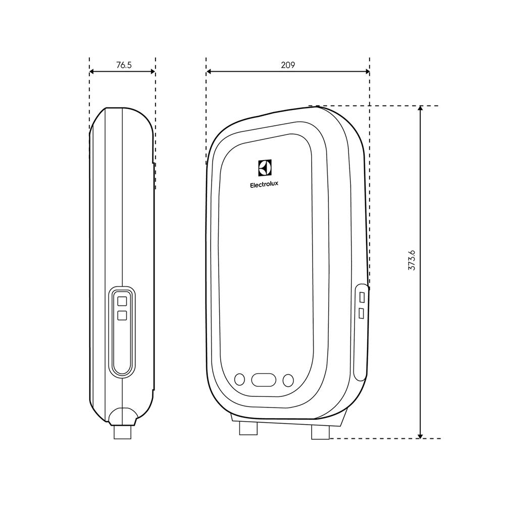 เครื่องทำน้ำอุ่น ELECTROLUX EWE381SX1-G6 3800 วัตต์ สีเทา