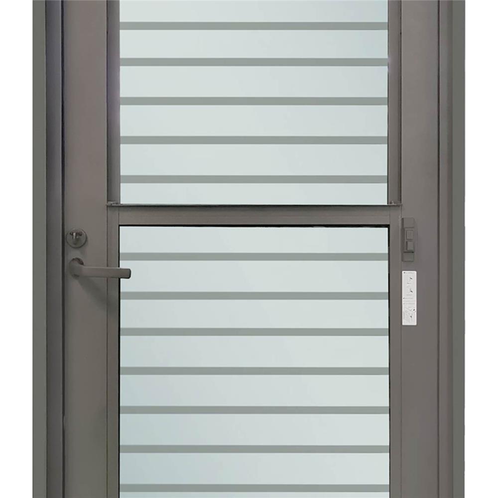 ชุดประตูบานเปิด ระบายอากาศ อะลูมิเนียม SANKYOALUMI J-TRUST VENTILATION 90x205 ซม. สีเทาซาฮาร่า พร้อมชุดวงกบ-บานพับ-ลูกบิด-โช้ค