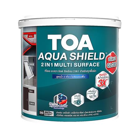 สีเคลือบเงา TOA AQUA SHIELD 2 IN 1 BASE A เงา 3.5 ลิตร_0