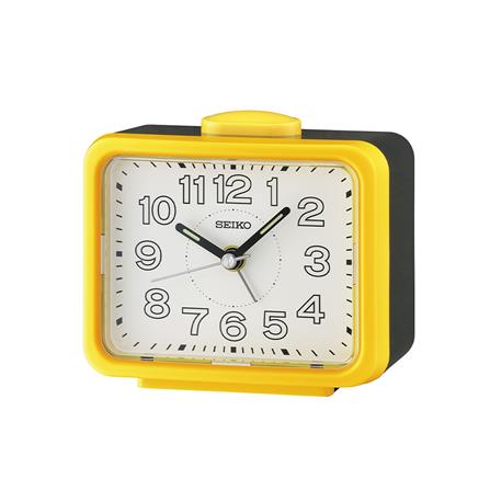 นาฬิกาปลุก SEIKO CLOCKS QHK061Y 3.38X4.29 นิ้ว สีเหลือง