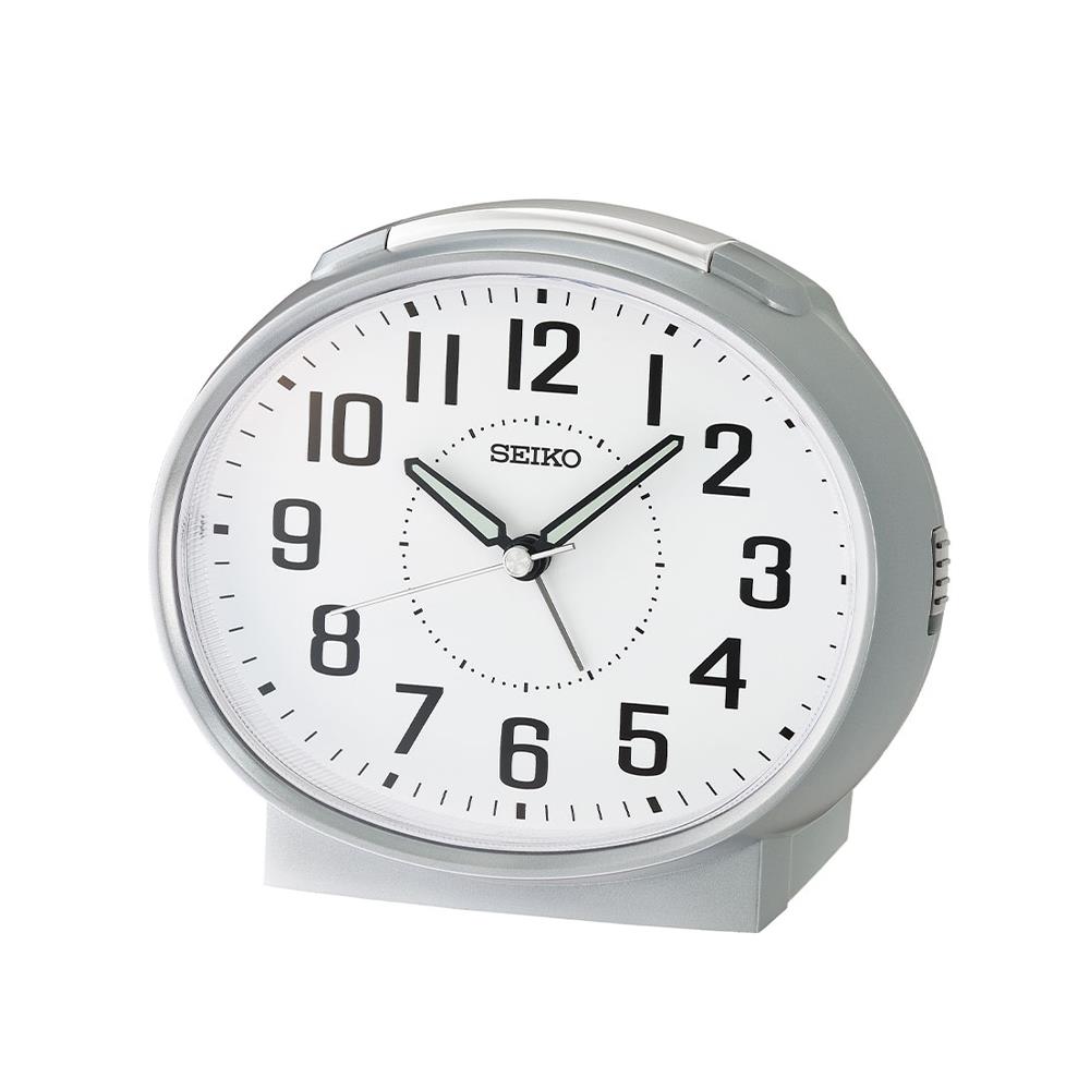 นาฬิกาปลุก SEIKO CLOCKS QHK059S 4.4X5 นิ้ว สีเงิน_1