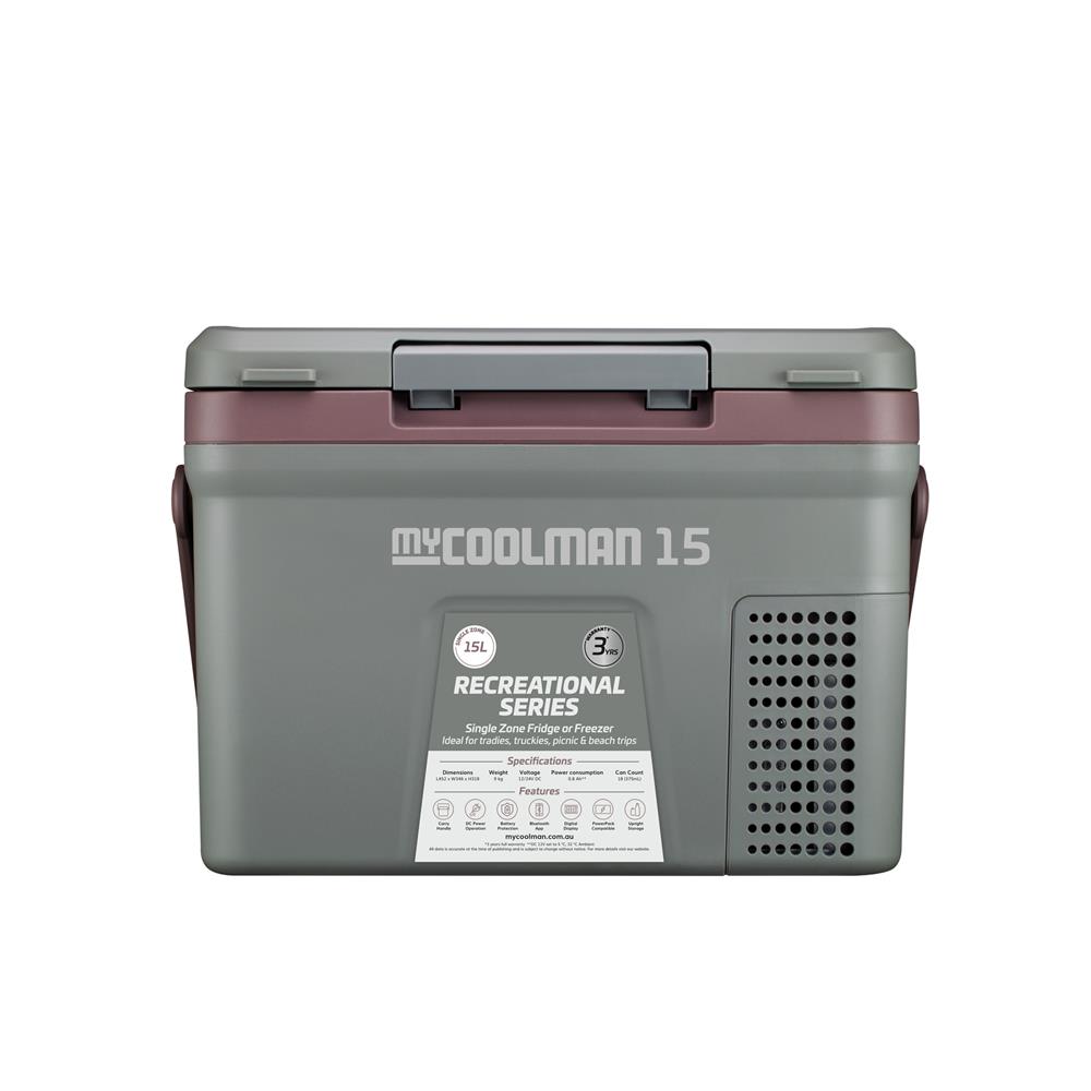 ตู้เย็นแช่แข็งพกพา MYCOOLMAN CCP15 15 ลิตร สีเขียว/น้ำตาล