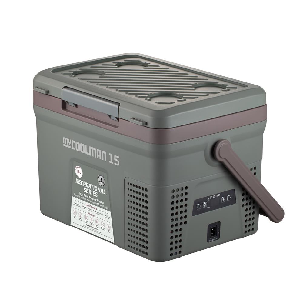 ตู้เย็นแช่แข็งพกพา MYCOOLMAN CCP15 15 ลิตร สีเขียว/น้ำตาล