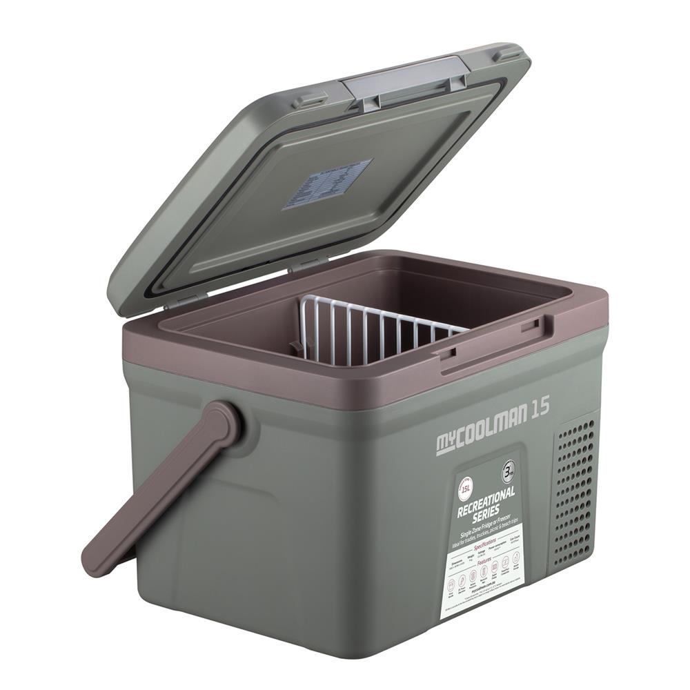 ตู้เย็นแช่แข็งพกพา MYCOOLMAN CCP15 15 ลิตร สีเขียว/น้ำตาล
