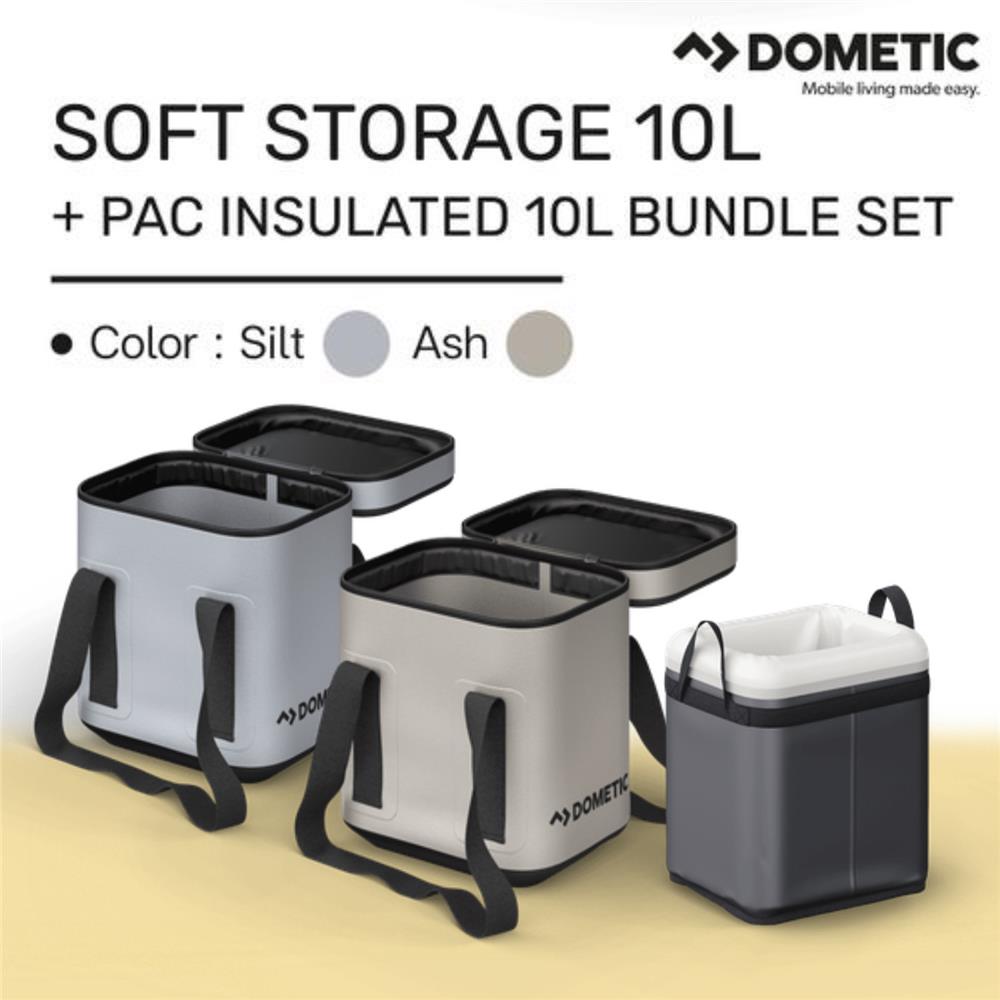กระเป๋าเก็บอุณหภูมิ DOMETIC GO SOFT STORAGE 10 ลิตร สี ASH + ฉนวนเก็บความเย็น PAC INSULATED 10 ลิตร