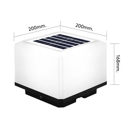 ไฟหัวเสา SOLAR LAMPTAN POLE HIKARI 20 วัตต์ DAYLIGHT/COOL WHITE/WARM WHITE สีขาว_8