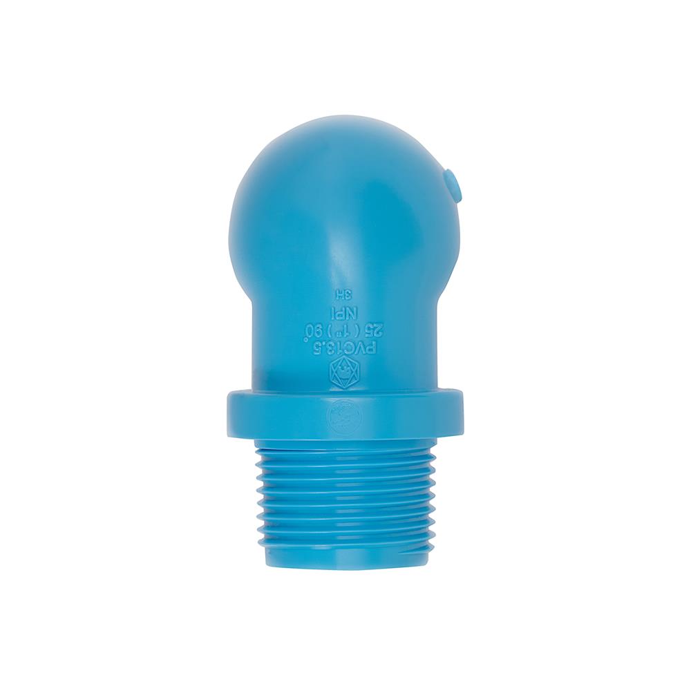 ข้องอ 90 เกลียวนอก-หนา SCG 2 นิ้ว สีฟ้า