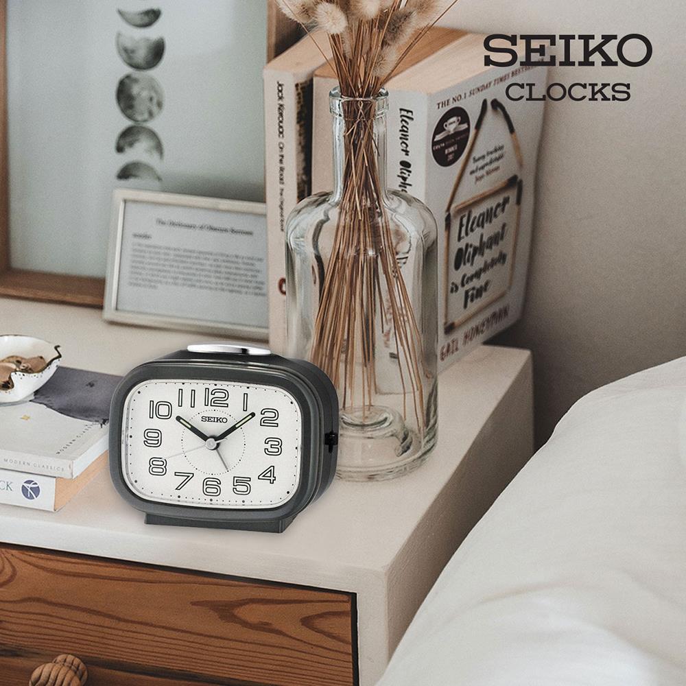 นาฬิกาปลุก SEIKO CLOCKS QHK060K 3.89X3.3 นิ้ว สีดำ