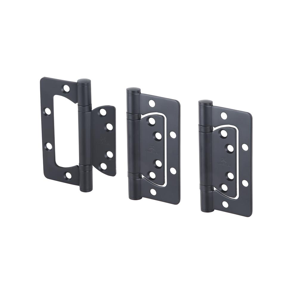 บานพับ 4X3 นิ้ว X 2.5 มม. HAFELE 483.02.453 ไม่เซาะร่อง สีดำ แพ็ก 3 ชิ้น