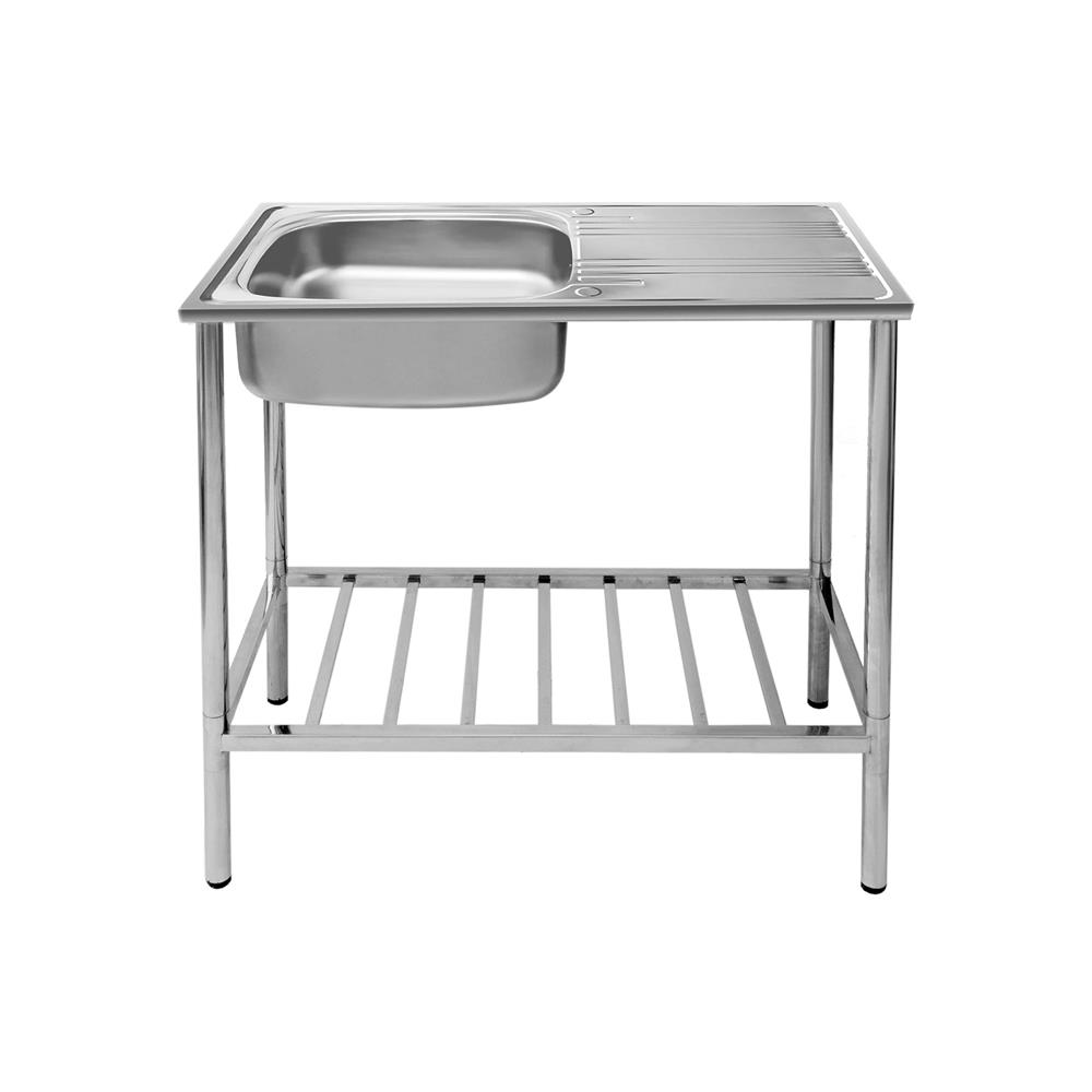 ซิงค์ขาตั้ง 1 หลุม 1 ที่พัก DYNA HOME DH-10050-ST สีเงิน