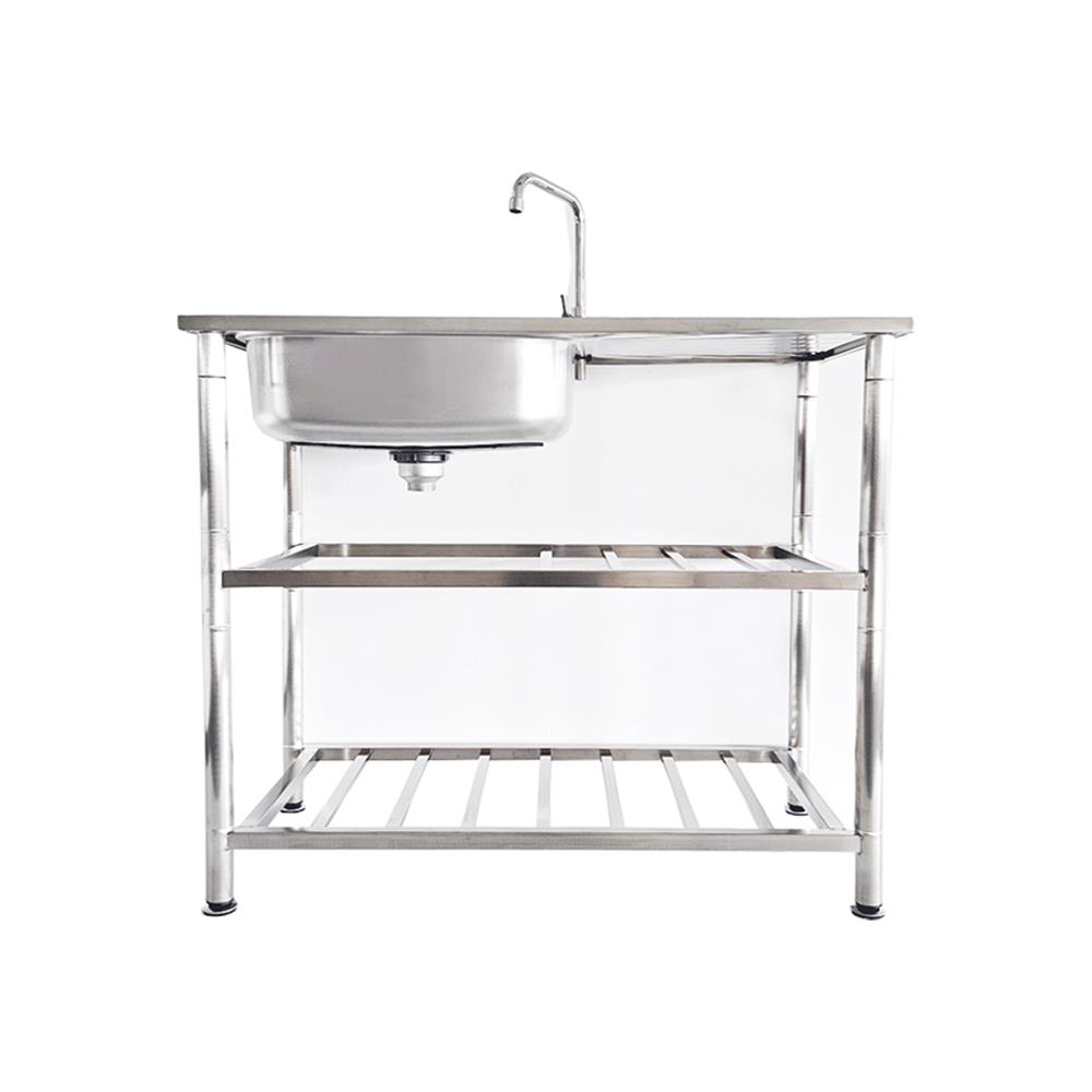 ซิงค์ขาตั้ง 1 หลุม 1 ที่พัก TECNOSTAR STT 100 สีเงิน