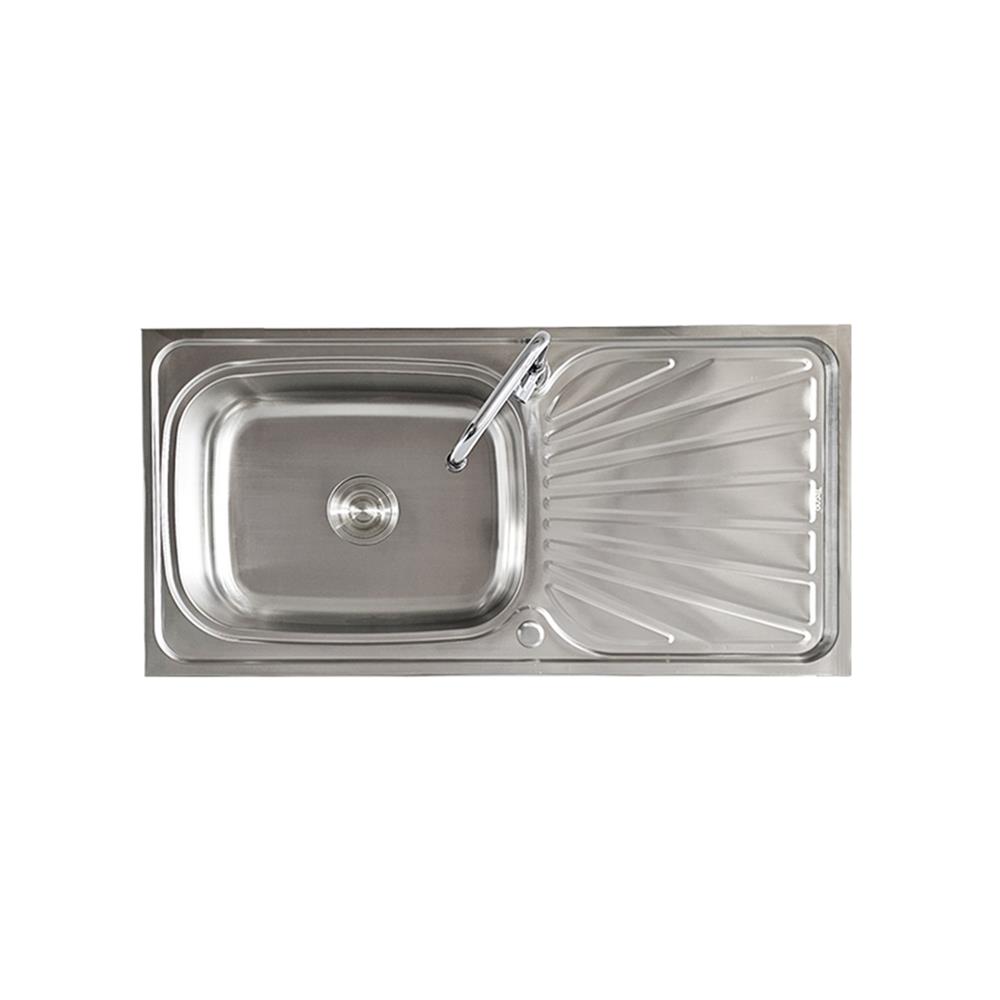 ซิงค์ขาตั้ง 1 หลุม 1 ที่พัก TECNOSTAR STT 100 สีเงิน