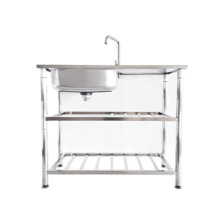 ซิงค์ขาตั้ง 1 หลุม 1 ที่พัก TECNOSTAR STT 100 สีเงิน_1