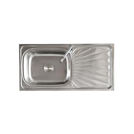 ซิงค์ขาตั้ง 1 หลุม 1 ที่พัก TECNOSTAR STT 100 สีเงิน_2