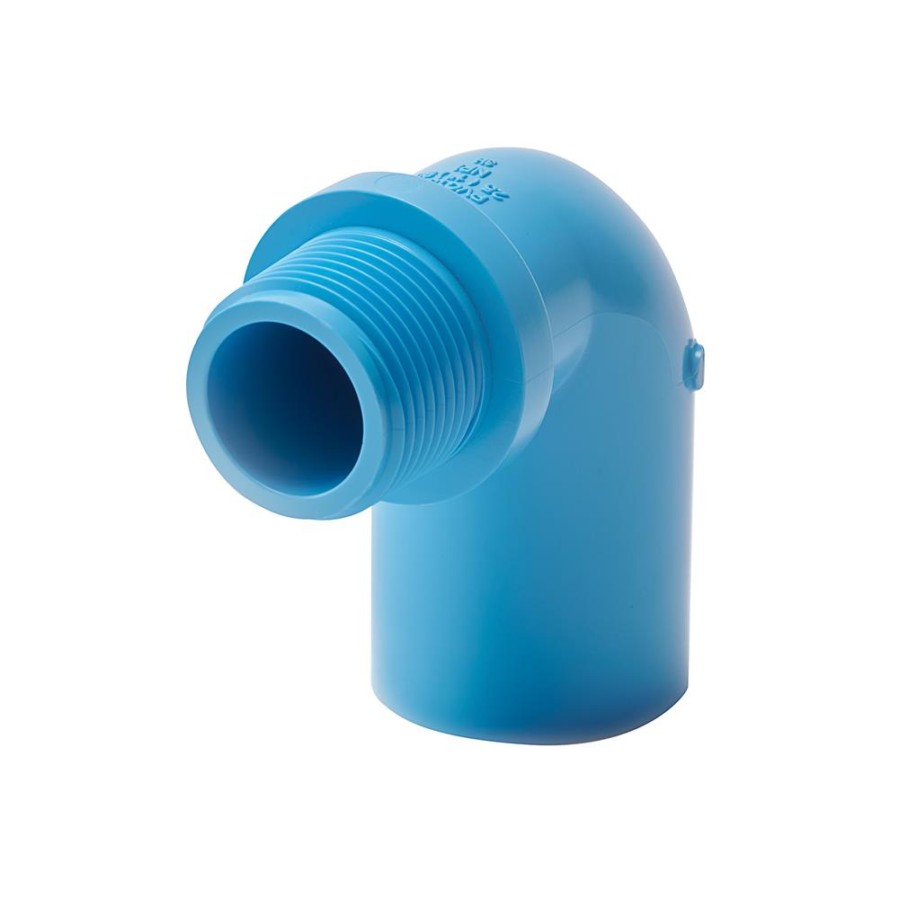 ข้องอ 90 เกลียวนอก-หนา SCG 1 1/2 นิ้ว สีฟ้า