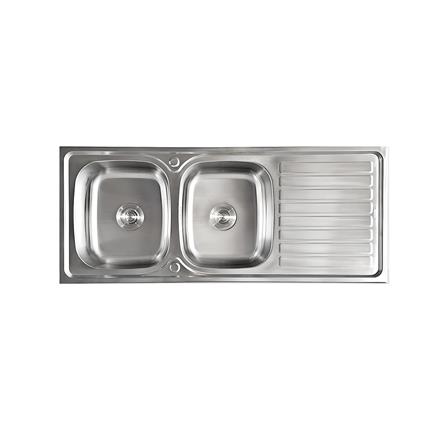 ซิงค์ขาตั้ง 2 หลุม 1 ที่พัก TECNOSTAR STT 120 สีเงิน_3