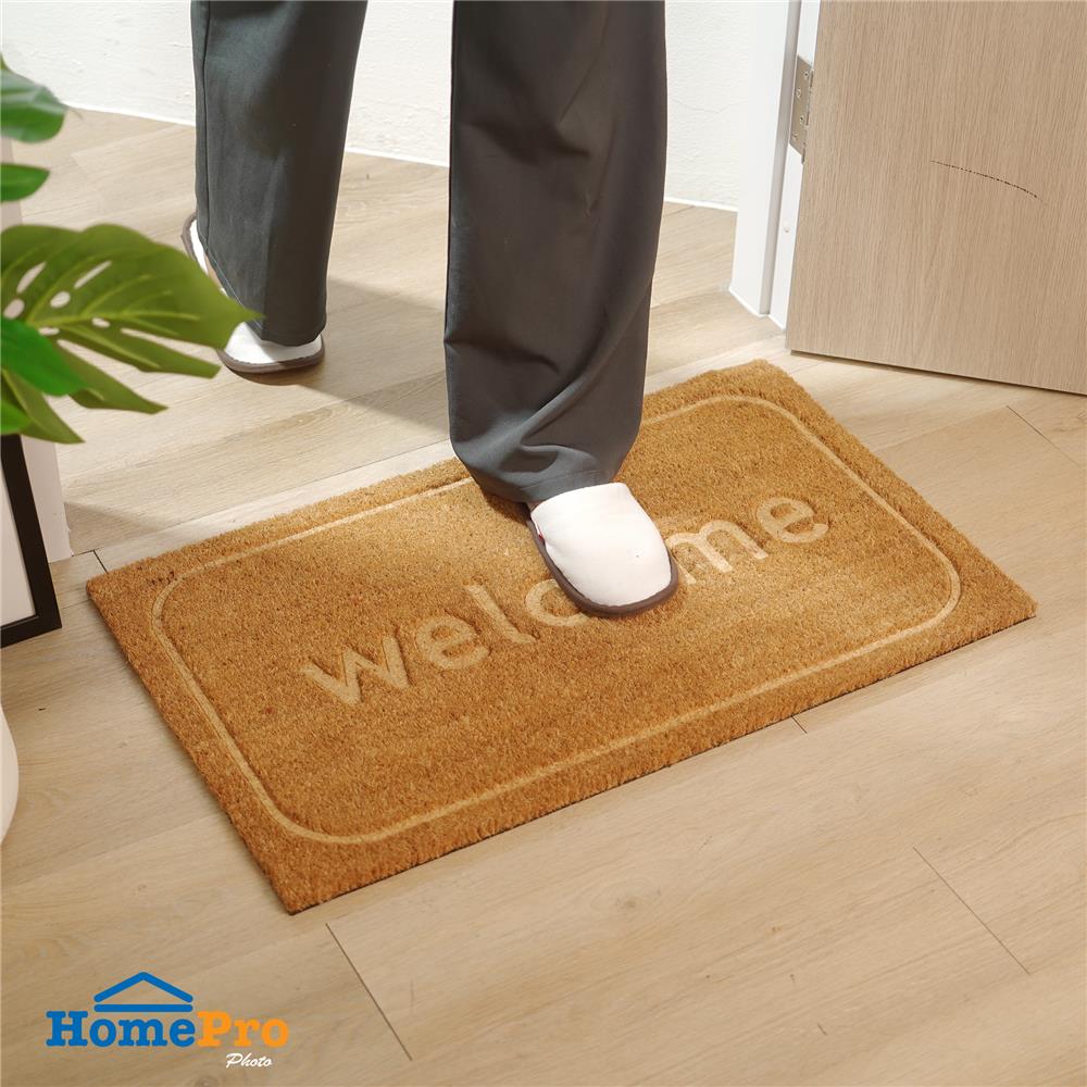 พรมกากมะพร้าว HOME LIVING STYLE WELCOME 45X75 ซม. สีน้ำตาล