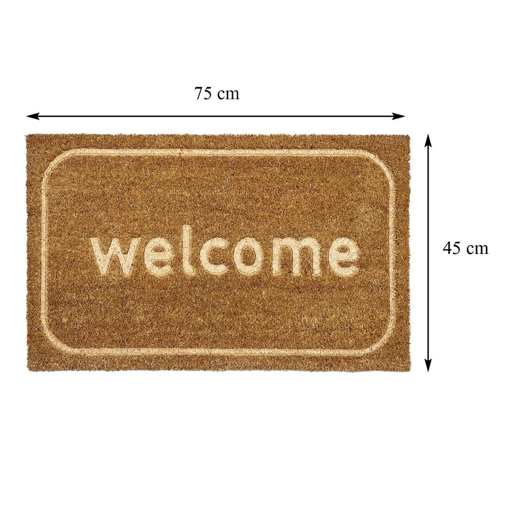 พรมกากมะพร้าว HOME LIVING STYLE WELCOME 45X75 ซม. สีน้ำตาล