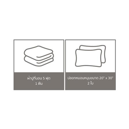 ชุดผ้าปูที่นอน 5 ฟุต 3 ชิ้น PREMIER SATIN ROYAL TOUCH SOLID SPC079_5