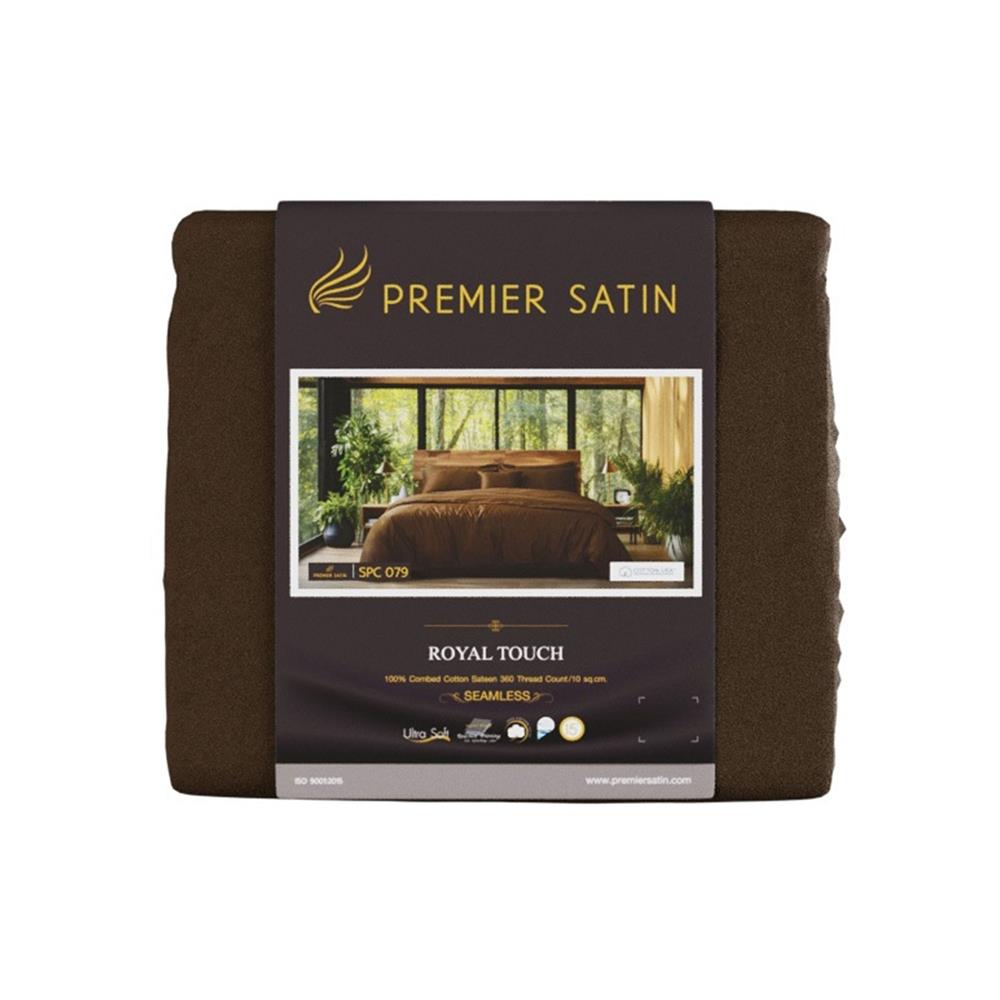 ชุดผ้าปูที่นอน 6 ฟุต 3 ชิ้น PREMIER SATIN ROYAL TOUCH SOLID SPC079