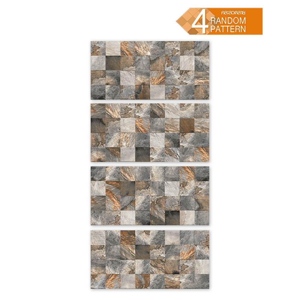 กระเบื้องผนัง 30x60 ซม. MAXIMUS ฮาร์ตวูด นอซ สโตน เทา A 1.08 ตร.ม.