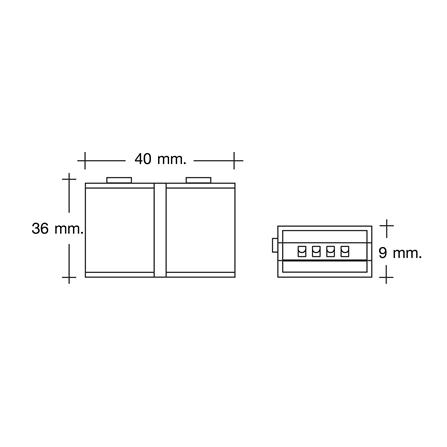 อุปกรณ์ตัวต่อกลางทางสำหรับไฟเส้น LED HI-TEK RGB GEN2 แพ็ก 5 ชิ้น_3