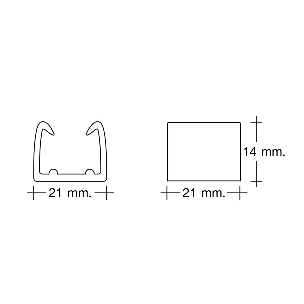 อุปกรณ์ตัวยึดสำหรับไฟเส้น LED HI-TEK RGB GEN2 แพ็ก 10 ชิ้น