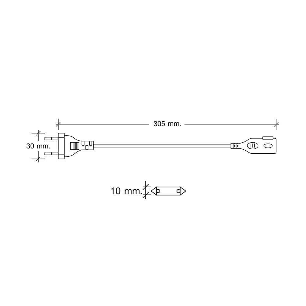 อุปกรณ์หัวจ่ายไฟเส้น LED HI-TEK SINGLE COLOR 2 PIN