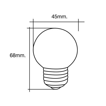 หลอด LED HI-TEK PING PONG 2.5 วัตต์ สีน้ำเงิน E27_6
