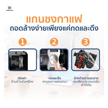 เครื่องชงกาแฟอัตโนมัติ WORLDTECH WT-CM501 สีดำ_7